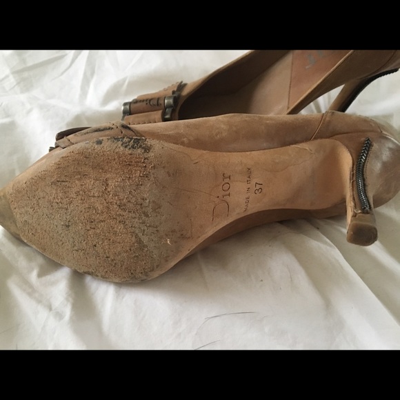 Dior Suede tan heel - Picture 5 of 6
